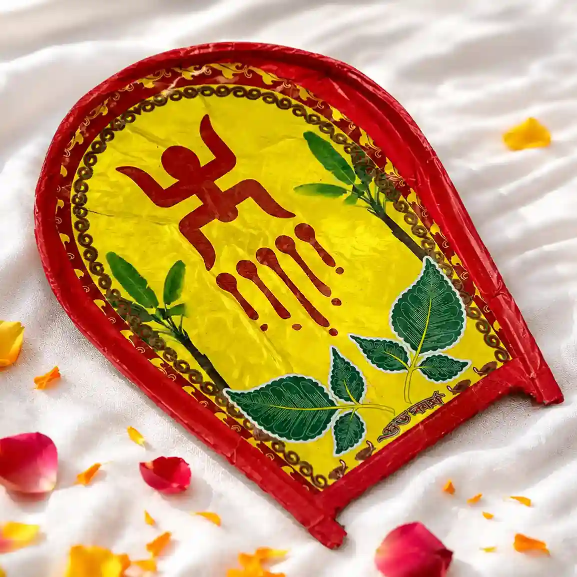 Boron Kulo | Traditional Shubha Swastik Printed Varan Dala | Medium